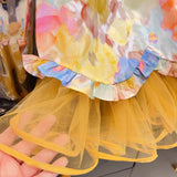 Oil Painting Sleeveless Dress + Hat