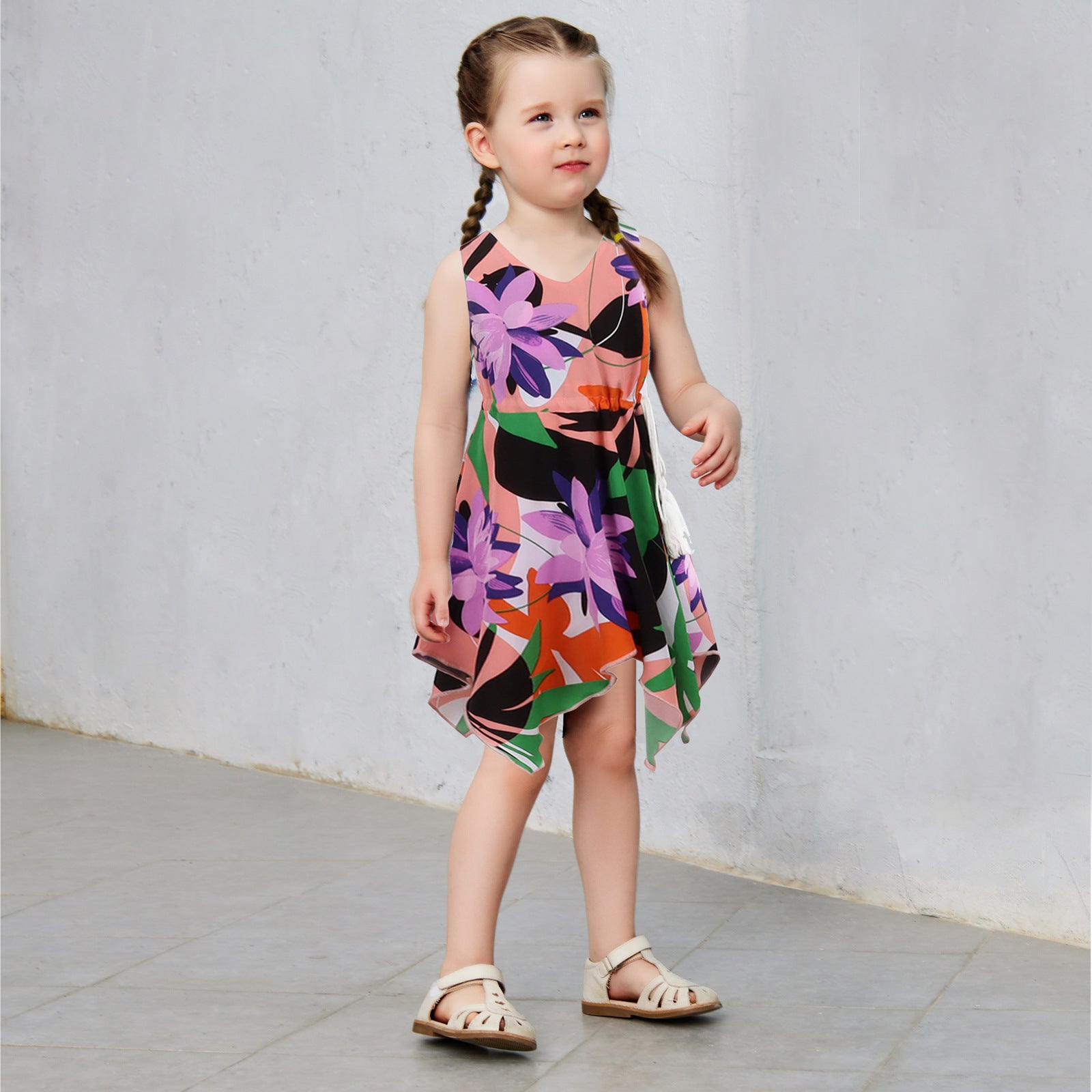 Mother-Daughter Matching Outfit Dress Printing Dress