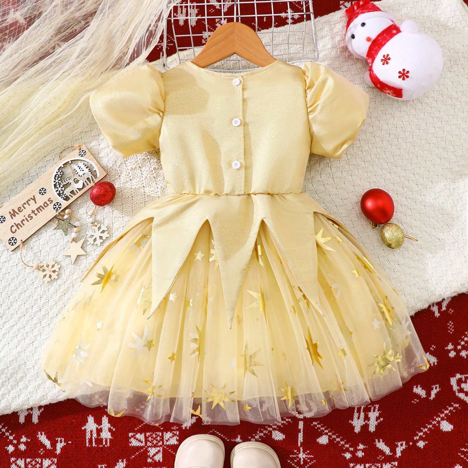 Christmas Snowflake Embroidery Dress