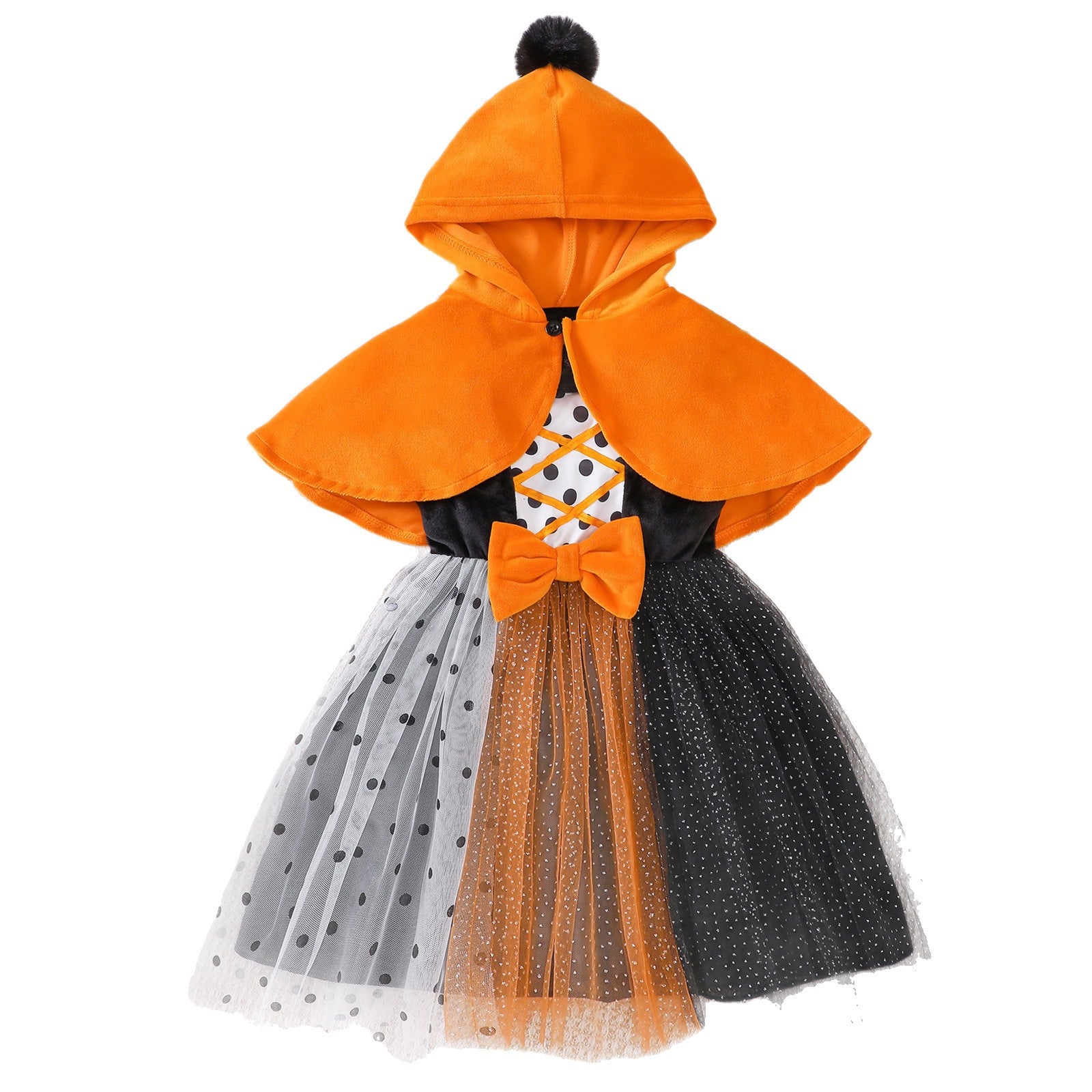 Halloween Mesh Skirt Cloak Two-Piece Set