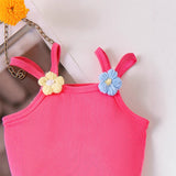 Cute Suspenders Top + Denim Skirt
