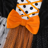 Halloween Mesh Skirt Cloak Two-Piece Set