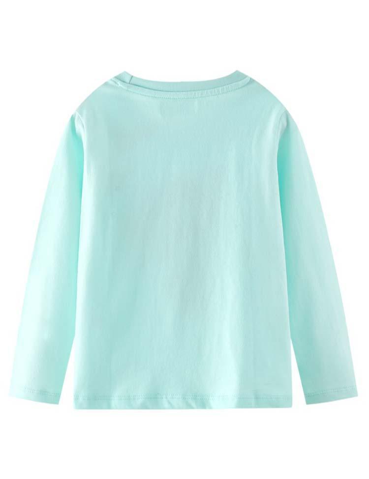 Toddler Girl Unicorn Embroidered Long-Sleeve Casual Shirt - CCMOM