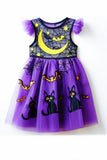 Lucky Sale-Halloween Black Cat Bat Dress