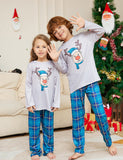 Christmas Cartoon Deer Head Plaid Family Matchting Pajamas