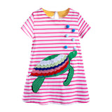 Animal Appliqu¨¦ Striped Dress
