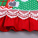 Christmas Dress Santa Claus an Embroidered Skirt