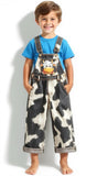 Lucky Sale Unisex-Cow black and white unisex children's overalls