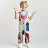 Lucky Sale Unisex-Multicolor Love Graphic Unisex Overalls