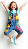 Lucky Sale Unisex-Open Sun Kitten Colored Unisex Overalls