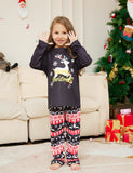Christmas Cartoon Elk Letter Printed Family Matchting Pajamas