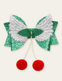 Christmas Tree Santa Claus Bow Wings Barrettes