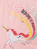 2Pcs Toddler Girl Unicorn Applique Short-sleeve Tee & Rainbow Print Shorts Set - CCMOM