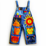 Lucky Sale Unisex-Cute Cat Children's Shoulder Strap Trousers