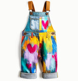 Lucky Sale-Love Oil Painting Gradient Children's Overalls
