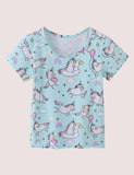 3D Unicorn Full Printed Casual T-shirt