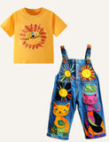Lucky Sale Unisex-Open Sun Kitten Colored Unisex Overalls