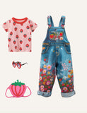 Lucky Sale-Little Daisy Strawberry Suspender Children's Trousers