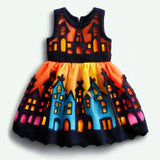 Lucky Sale-Halloween Haunted House Sleeveless Dress
