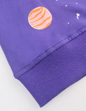 Lucky Sale-Astronaut Affixed Cloth Embroidered Pullover