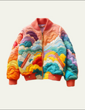 Lucky Sale- Mommy& Me Colorful Cloud Jacket