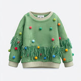 Lucky Sale-Multicolor Fur Ball Pullover