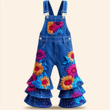 Lucky Sale-Mommy & Me Flower  Overalls
