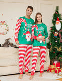 Cartoon Santa Claus Letter Printed Family Matching Pajamas