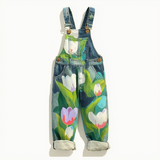 Lucky Sale-Oil Painting Flower Suspender Pants