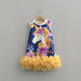 Lucky Sale- Children's Flower Unicorn Cute Dress