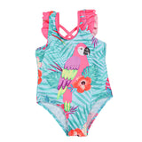 Printed Girls Cartoon Swimsuit