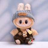 Labubu Clothes Only-Clothes Feeding Bottle Overalls Suit