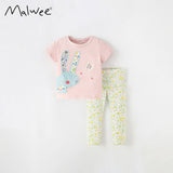 Children's round neck short-sleeved pants casual set
