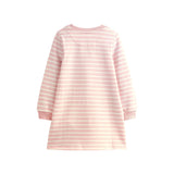 Animal Embroidered Patch Long Sleeve Dress