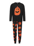 Halloween Pumpkin Print Parent-Child Wear Long Sleeve Home Wear Two-Piece Set