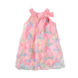 Sleeveless Straps Tulle Bow Dress