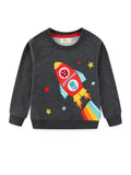 Embroidered Patch Casual Pullover