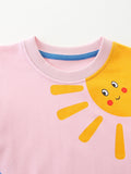 Puppy Embroidered Sweatshirt Suit