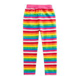 Rainbow Striped Cartoon Spring and Autumn Trousers Children's Pants Cotton Girls Pants