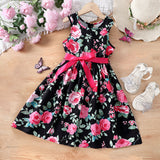 Vacation Style Bow Belt Dress