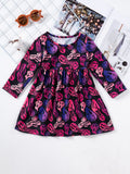 Halloween Long Sleeve Ghost Print Dress