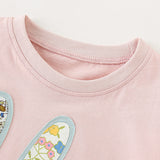 Children's round neck short-sleeved pants casual set