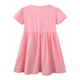 Animal Embroidered Patch Girl Dress