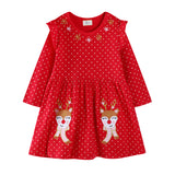 Christmas long-sleeved princess dress for girls