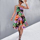Mother-Daughter Matching Outfit Dress Printing Dress