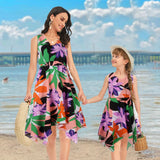 Mother-Daughter Matching Outfit Dress Printing Dress
