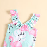 Cute Flamingo Print Swimsuit
