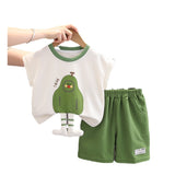Cute Short Sleeve Shorts Suit