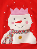 Christmas Snowman Embroidered Sweatshirt