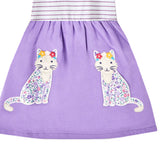 Animal Embroidered Patch Short Sleeve Dress
